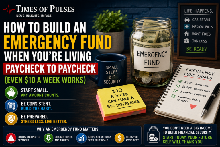 How to Build an Emergency Fund When You’re Living Paycheck to Paycheck (Even $10 a Week Works)
