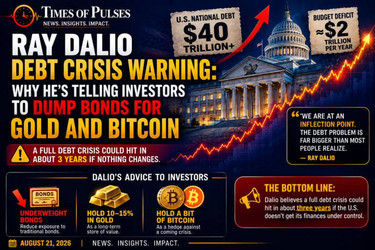 Ray Dalio Debt Crisis Warning: Why He’s Telling Investors to Dump Bonds for Gold and Bitcoin