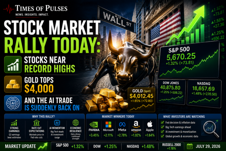 Stock Market Rally Today: Stocks Near Record Highs, Gold Tops $4,000, and the AI Trade Is Suddenly Back On