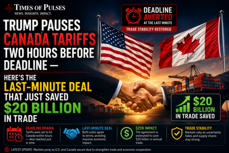Trump Pauses Canada Tariffs Two Hours Before Deadline — Here’s the Last-Minute Deal That Just Saved $20 Billion in Trade