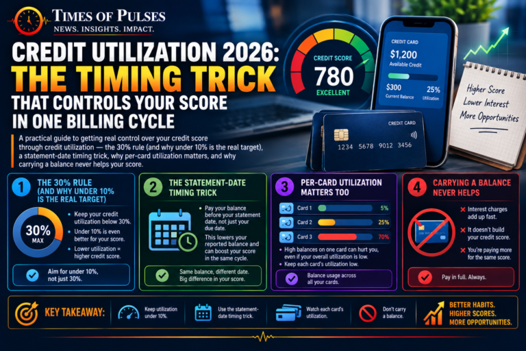 Credit Utilization 2026: The Timing Trick That Controls Your Score in One Billing Cycle