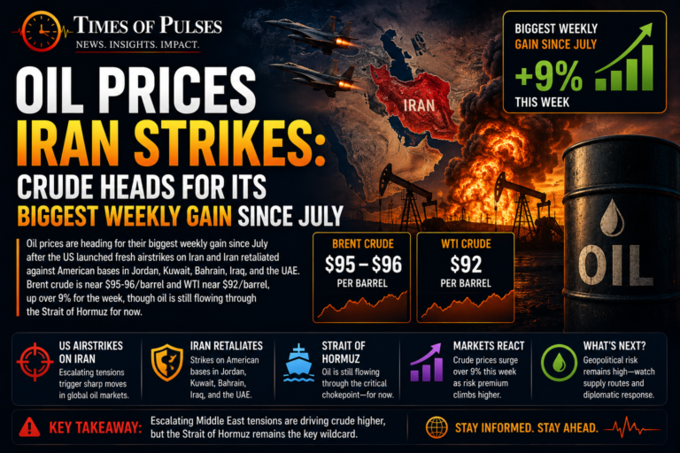 Oil Prices Iran Strikes: Crude Heads for Its Biggest Weekly Gain Since July