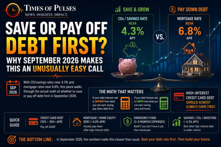 Save or Pay Off Debt First? Why September 2026 Makes This an Unusually Easy Call