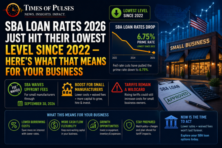 SBA Loan Rates 2026 Just Hit Their Lowest Level Since 2022 — Here’s What That Means for Your Business